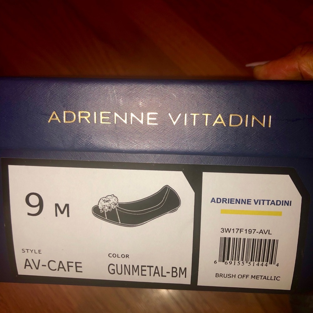 Adrienne Vittadini Gunmetal flats